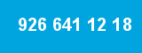 926 641 12 18 926 641 12 18